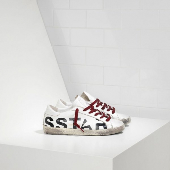 Golden Goose Super Star Sneakers In Leather With Screen Printed Star Women
