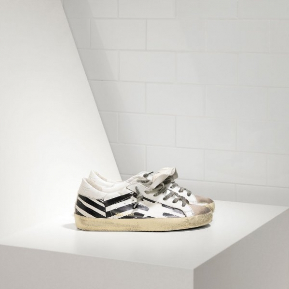 Golden Goose Super Star Sneakers In Leather With Screen Printed Star Women
