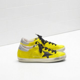 Golden Goose Super Star Sneakers In Leather Yellow Men