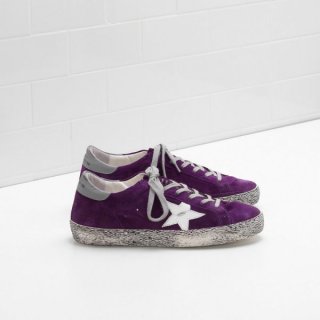 Golden Goose Super Star Sneakers In Suede Purple Women
