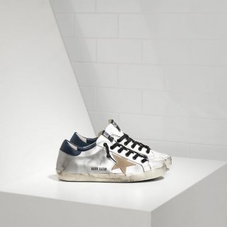 Golden Goose Super Star Sneakers White Gold Black Women