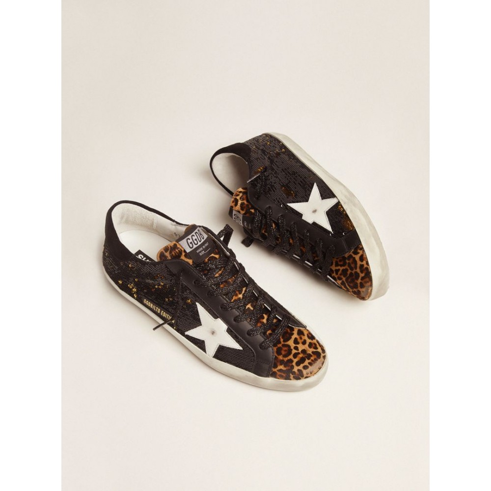 Men's Limited Edition Super-Star with sequins and leopard-print insert