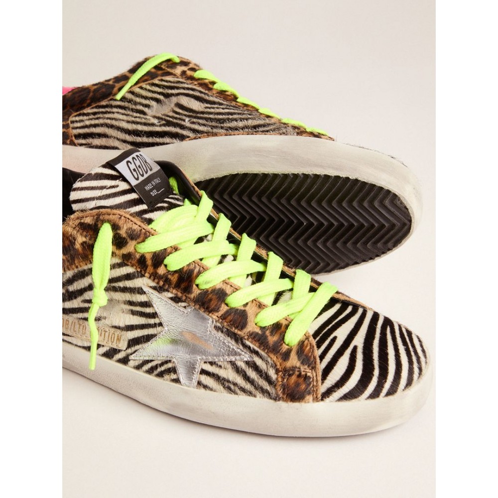 Men's Limited Edition LAB glitter animal-print Super-Star sneakers