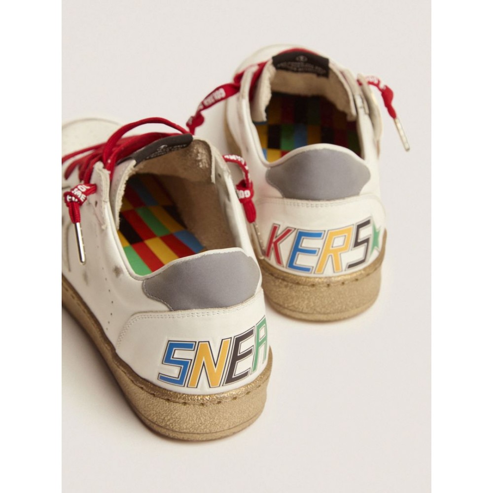 Ball Star Game EDT Capsule Collection sneakers in white leather with multicolored lettering