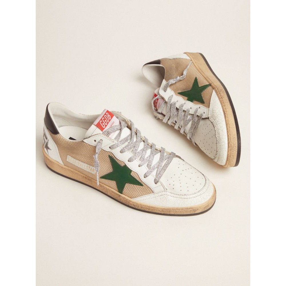 Ball Star sneakers in leather and mesh with black heel tab